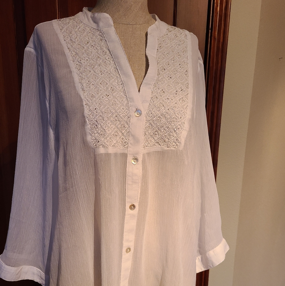 Chico's button front tunic